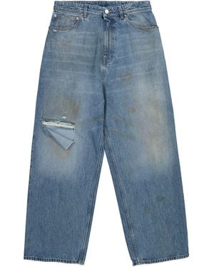 Vetements Distressed Baggy Jeans - Blue