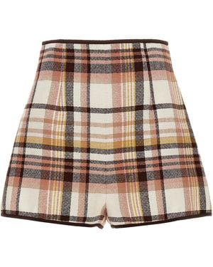Zimmermann 'Matchmaker Check Dance' Shorts - Natural