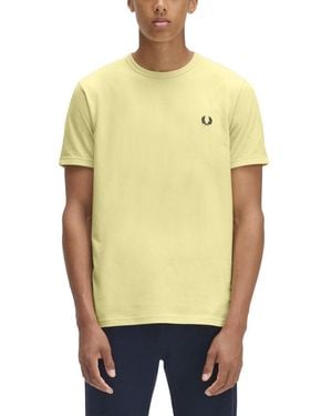 Fred Perry T Shirt Ringer - Yellow