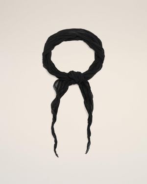 Ami Paris Schwarze Geknitterte Gavroche Aus Polyester