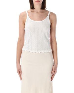 Rohe Pointelle Cotton Tank Top - White