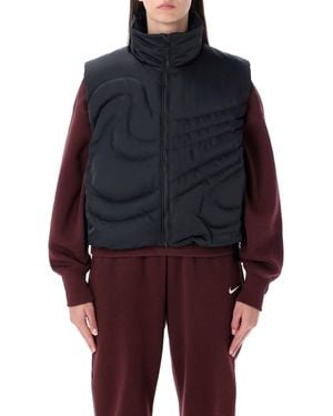 Nike Wattierte Weste Mit Prägung - Blau