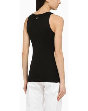 Patou Tank Top With Logo - Black