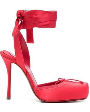 Christian Louboutin Cassia Lace Up Sandals - Red