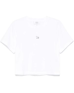 Maison Kitsuné Baby Fox Applique T -Shirt - Weiß