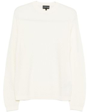 Emporio Armani Wool Crewneck Jumper - White