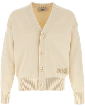 Ami Paris 'Ami' Strickjacke - Natur