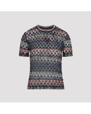 Missoni Kurzarm-Rundhalsausschnitt - Schwarz