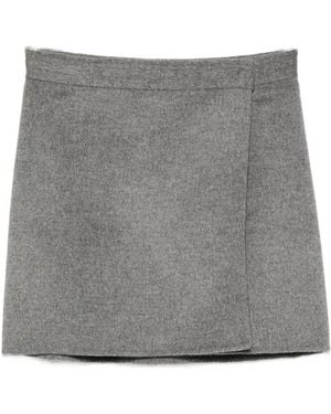 Semicouture June Wool Skirt - Gray