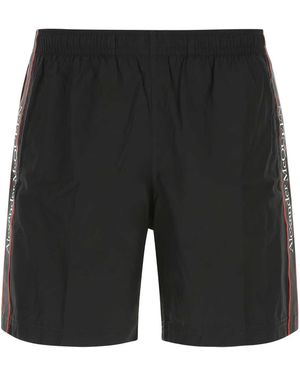 McQueen Selvedge Badeshorts - Schwarz