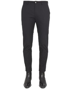 Department 5 Trousers With Logo Patch - Blue