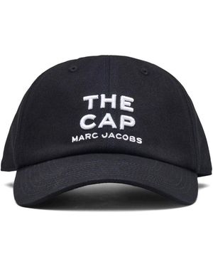 Marc Jacobs Logo Cotton Baseball Cap - Blauw