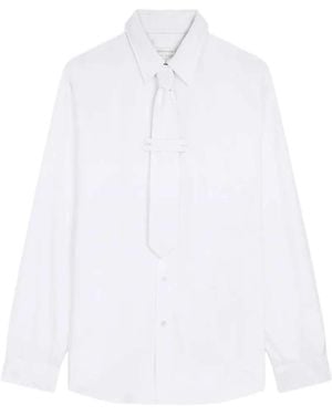 Dries Van Noten Classic Cotton Shirt With Tie - White