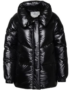 Woolrich Aliquippa Black Nylon Pufferjacke - Schwarz