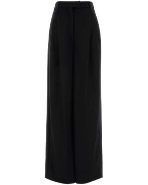 Prada Cashmere Wide-Leg Pant - Black