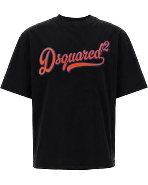 DSquared² 'Schwamm Patch' T -Shirt - Schwarz