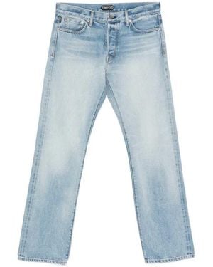 Tom Ford Jeans Met Logopatch - Blauw