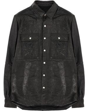 Rick Owens Leather Jacket - Black