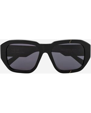 FACE HIDE Broken Cosmo Sunglasses With Logo - Black