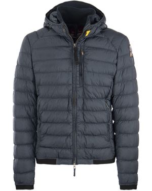 Parajumpers Coleman Short Down Jacket Met Kap - Blauw
