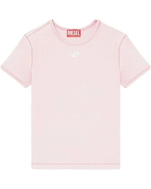 DIESEL Stone-Washed Effect T-Shirt - Pink