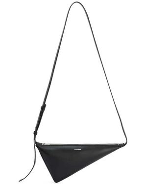 Jil Sander Leren Messengertas - Wit