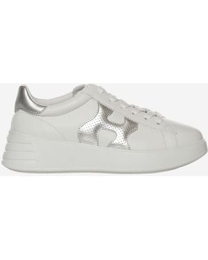 Hogan Rebel Leather Sneakers - White