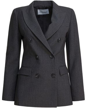 Semler Balzer Double-Breasted Jackets And Coats - Black
