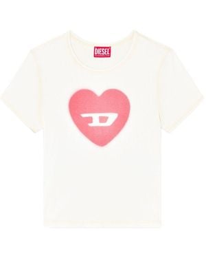 DIESEL T ele Baumwoll -T -Shirt - Pink