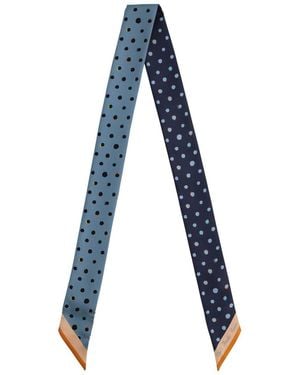 Fendi Polka Dot Silk Scarf - Blue