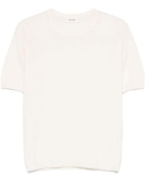 Soft Goat Cashmere Crewneck Top - White