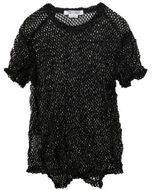 Comme des Garçons Open-Knit T-Shirt - Black