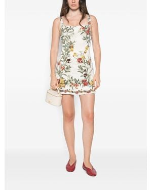 Alice + Olivia Printed Mini Dress - White