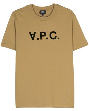 A.P.C. Pullover T-Shirt Mit Flockiertem Logo - Pink