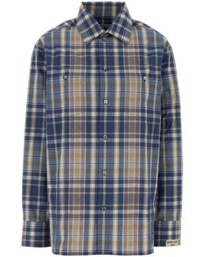 Golden Goose Oversized Checks Shirt - Blue