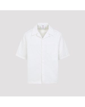 CASABLANCA Mnogram Cotton Short Sleeves Shirt - White