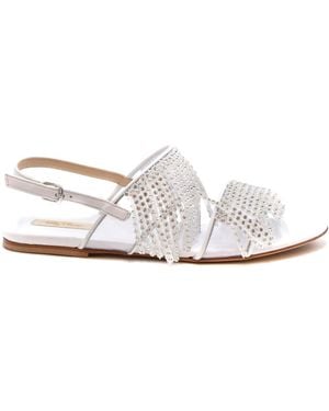 Polly Plume Sandals - White