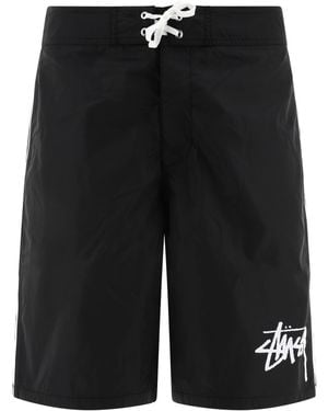 Stussy Short de natation de "planche" de - Noir