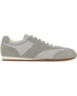 Prada Suede And Fabric Trainers - Grey