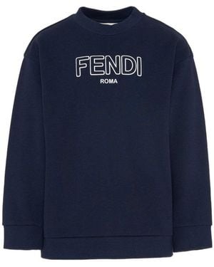 Fendi Jersey With Logo - Blue
