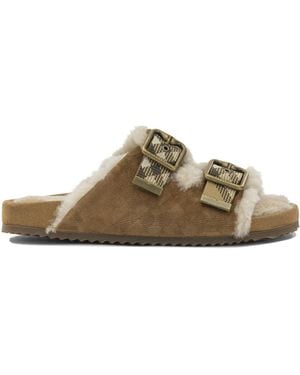 Burberry "Urchin" flache Sandalen - Braun