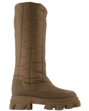 Gia Borghini Hohe Puffstiefel in Khaki Poly - Braun