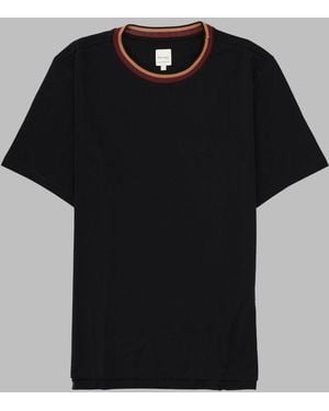 Paul Smith T Shirt Con Collo Stripes - Black