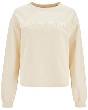 Woolrich Embroidered Logo Crewneck - White