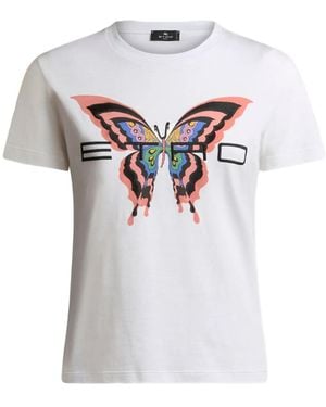 Etro T-Shirt With Print in Blue | Lyst