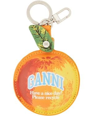 Ganni Keychain "apple" - Orange