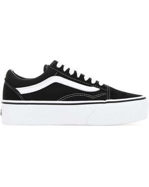 Vans Black Fabric Old Skool Platform Trainers