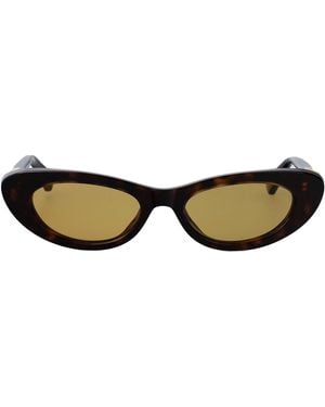 Bottega Veneta Oval Sunglasses Bv1447 S 002 - Natural