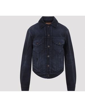 Balenciaga Jack Met Gebogen Tailleband - Blauw