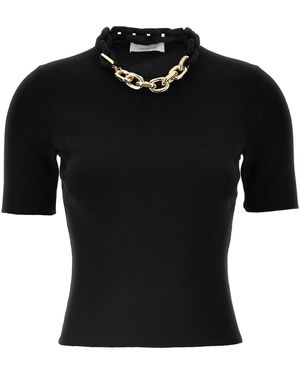 Rabanne Ketten -T -Shirt - Schwarz